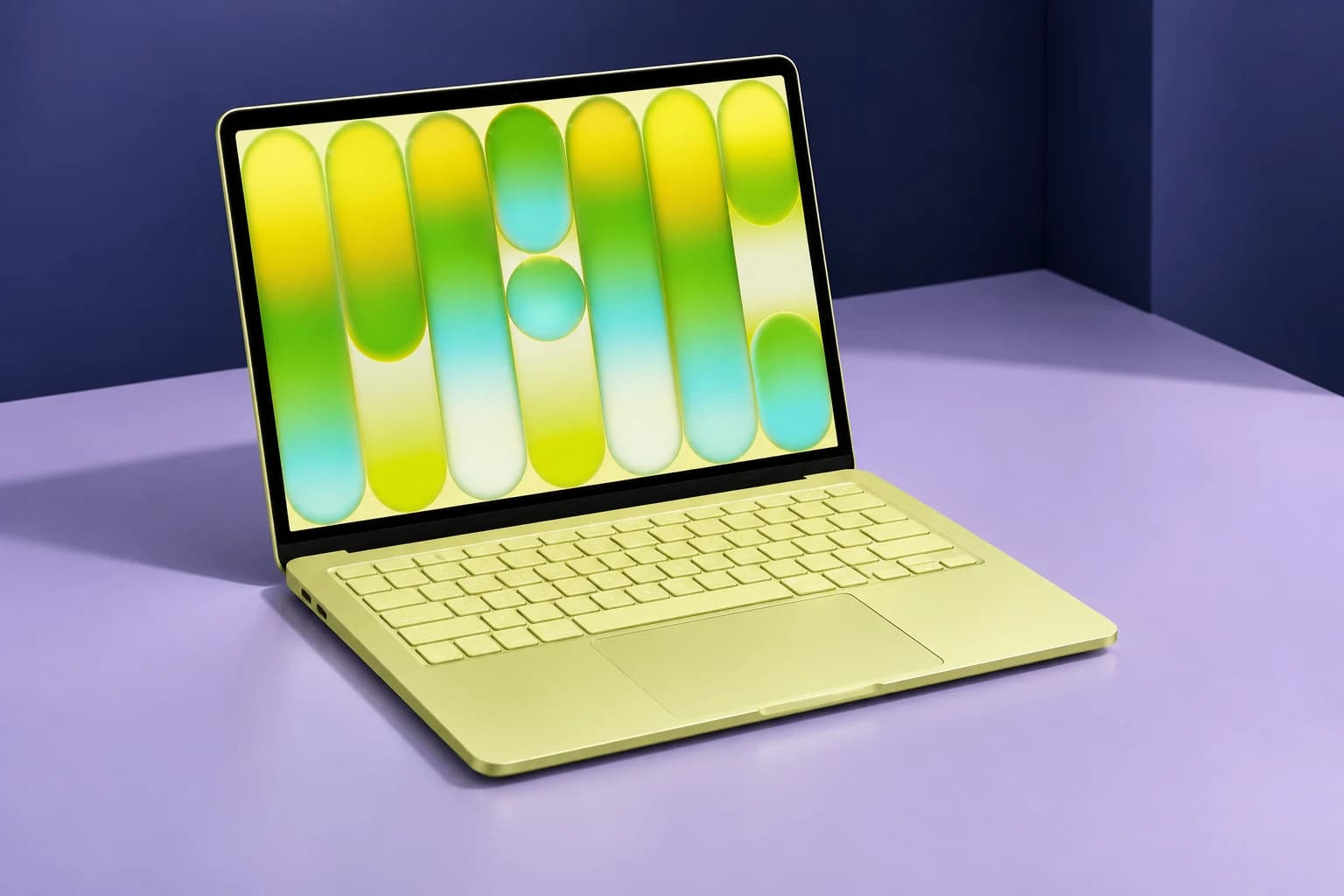 Apple MacBook Neo 13-inch, 2026 / Citrus / A18 Pro / 8GB / 256GB, in an FPC setting