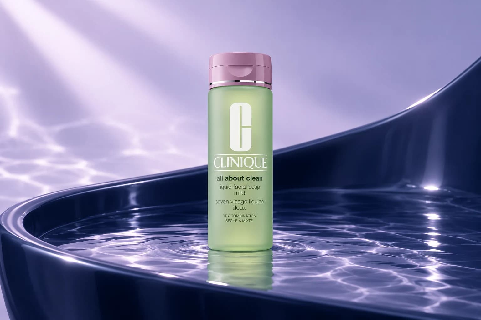 Clinique All About Clean Liquid Facial Soap Mild, Mild / 6.7 fl oz, in an FPC setting