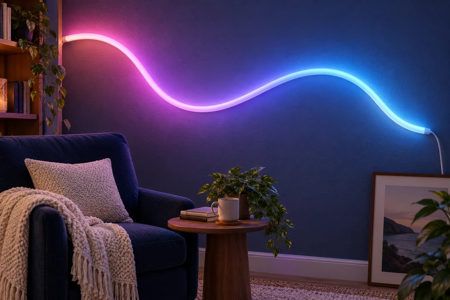 Govee Neon Rope Light 2, White / 9.8ft / Neon Rope Light 2, in an FPC setting