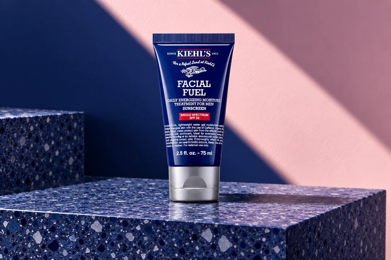 Kiehl's Facial Fuel SPF 20 moisturizer, 75ml / Broad Spectrum SPF 20, in an FPC setting