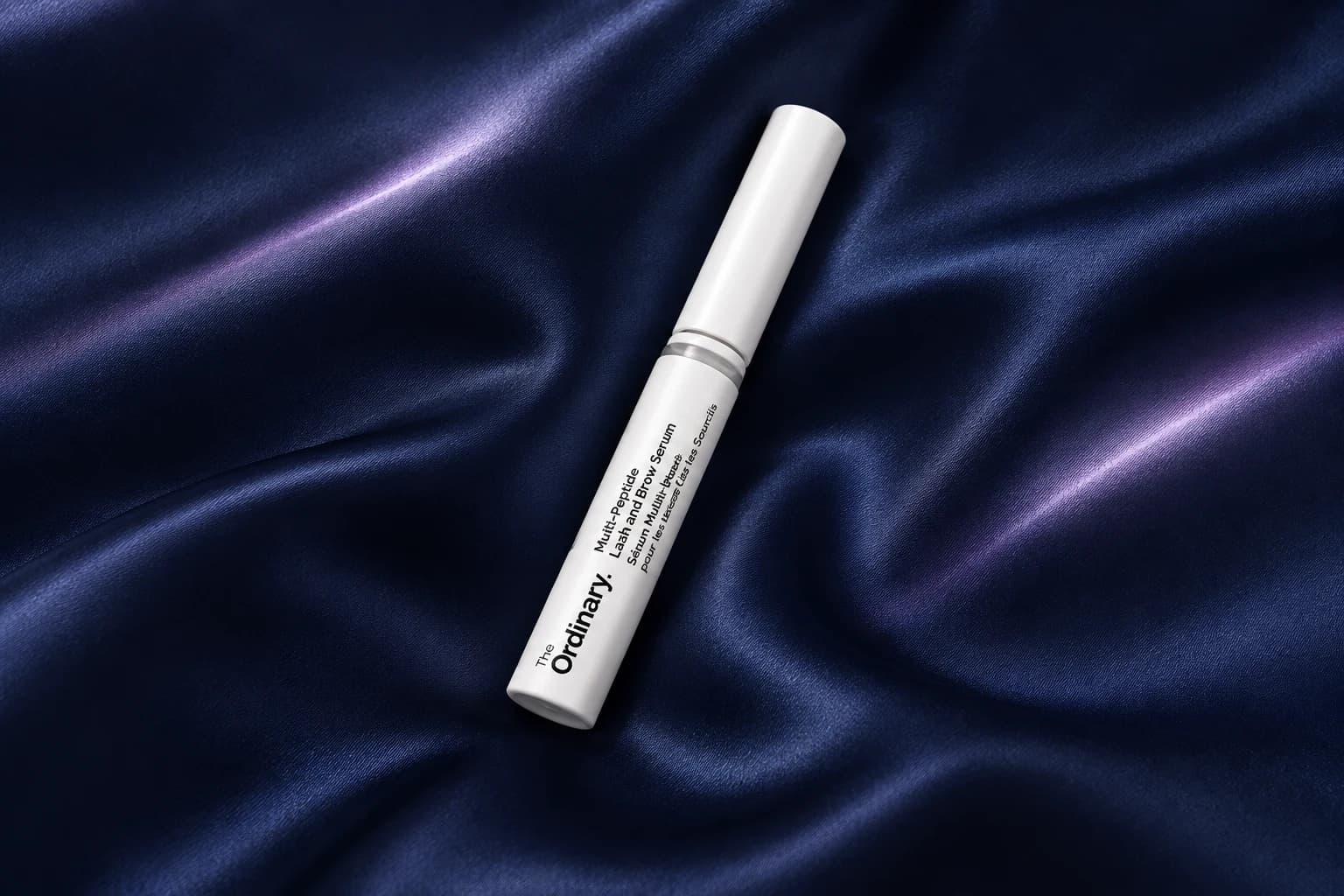 The Ordinary Multi-Peptide Lash and Brow Serum, Multi-Peptide / slim white applicator tube, in an FPC setting