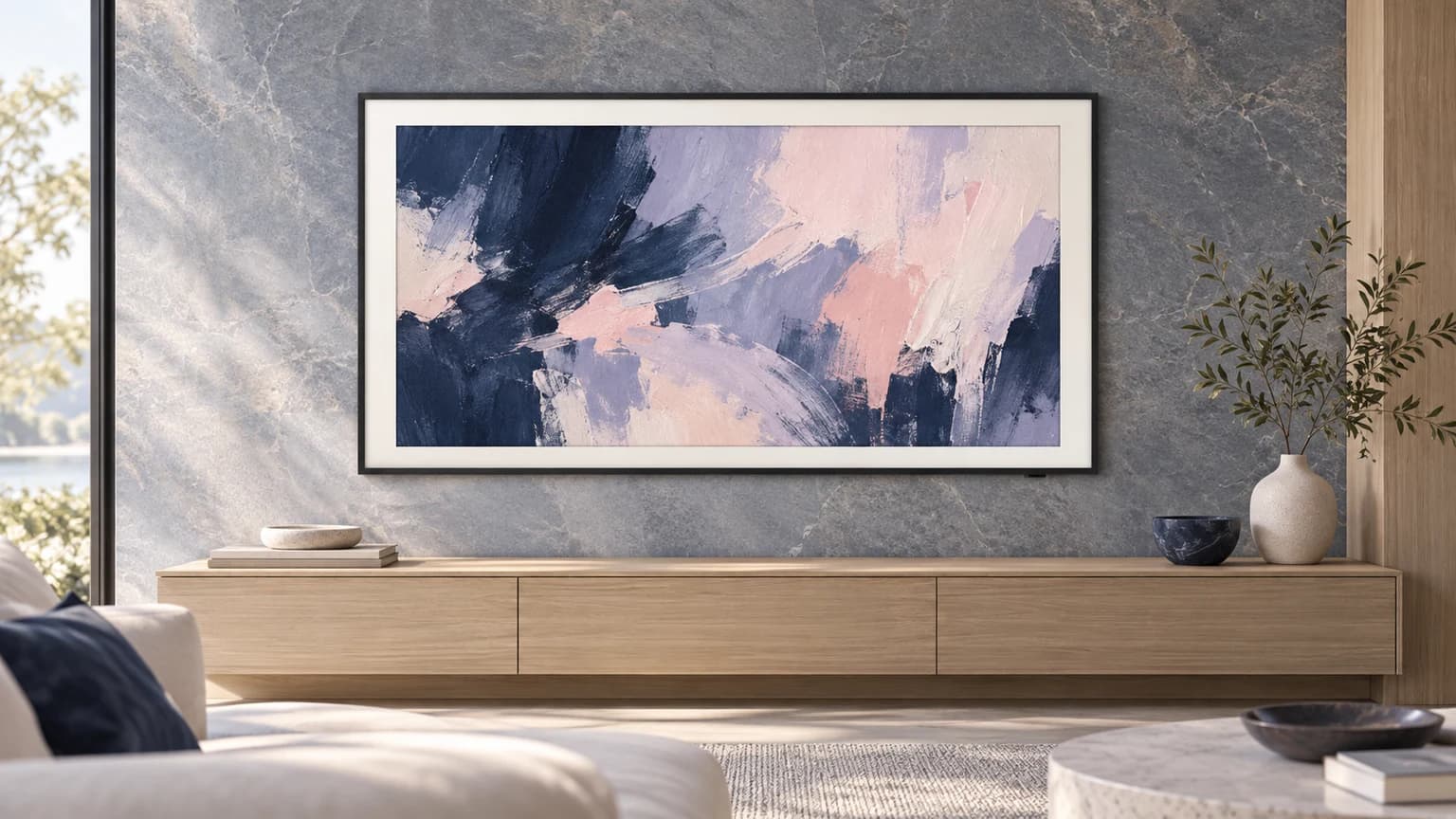 Samsung 75-inch The Frame LS03HE, 75-inch / 2026, in an FPC setting