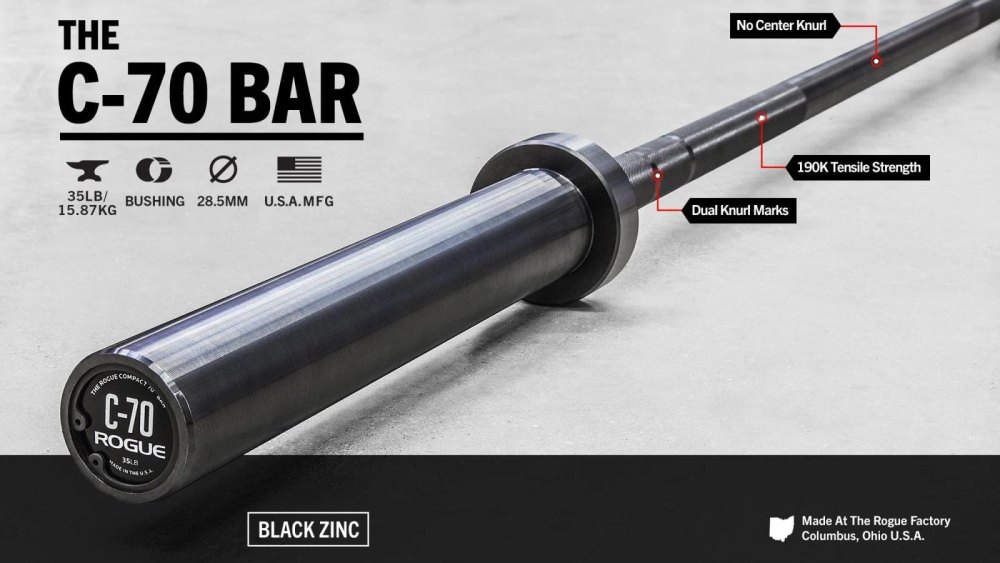 Rogue C-70 Bar Shorty Barbell