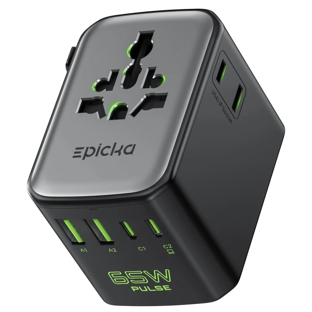 Epicka Pulse Duo 65W Universal Travel Adapter