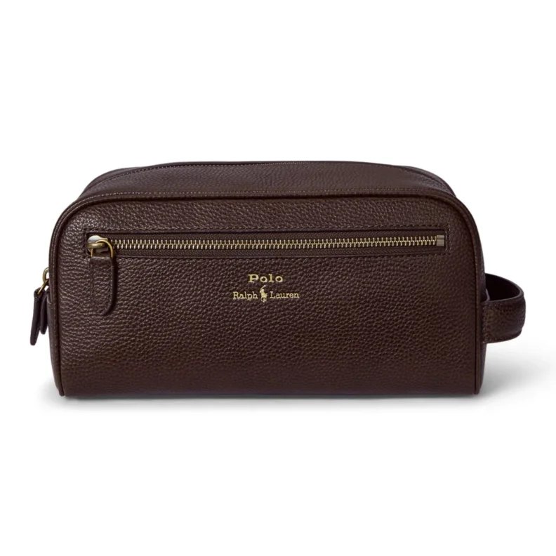 Polo Ralph Lauren Pebbled Leather Toiletry Bag