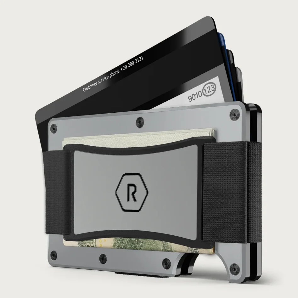 The Ridge Wallet Aluminum: Cash Strap - Slate