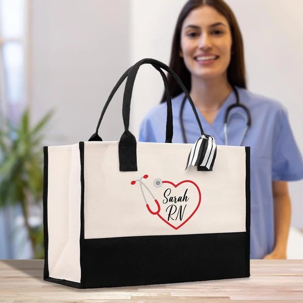 Vanessa Rosella Stethoscope Heart Nurse Tote