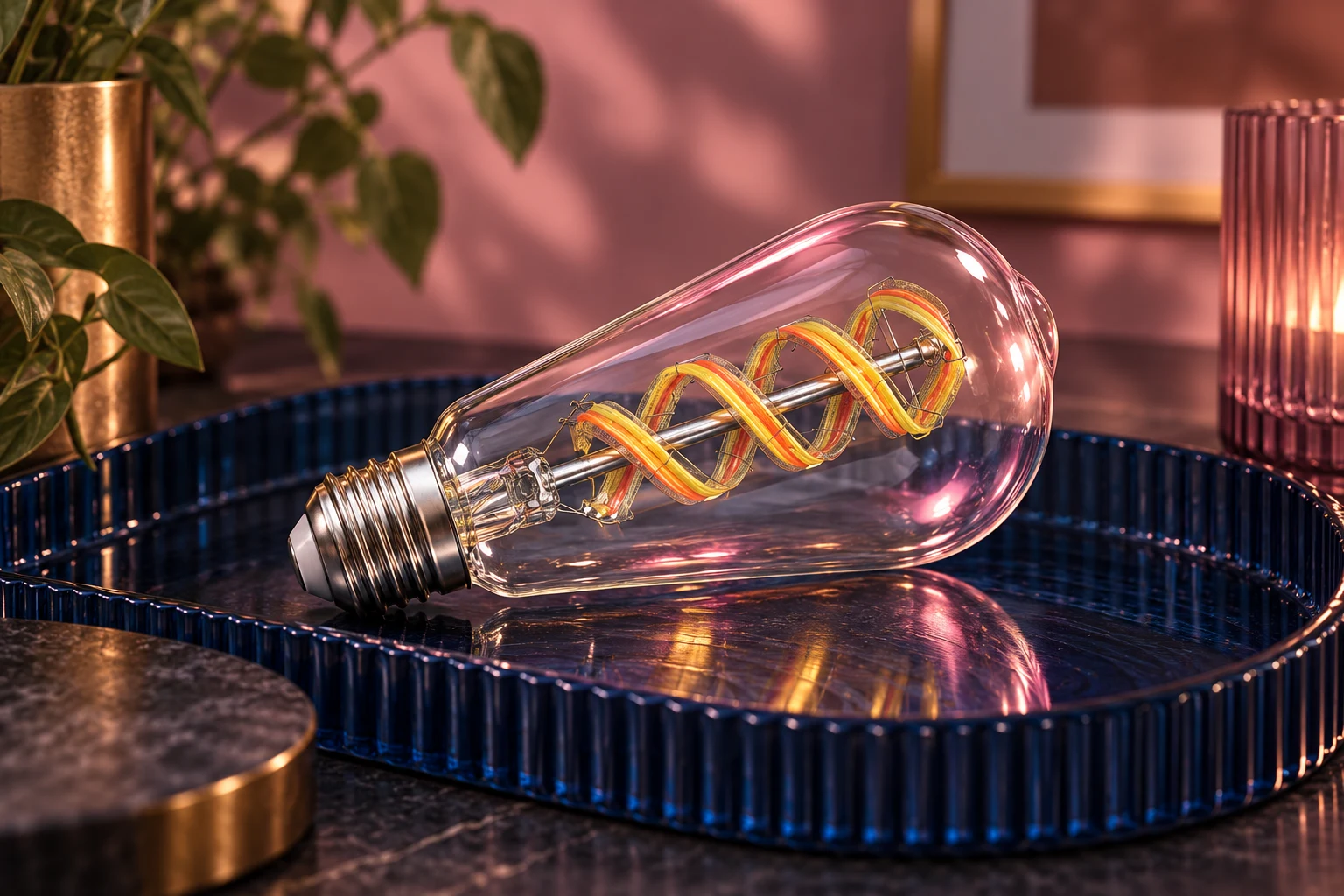 Globe Electric 35847 Spiral Filament Smart Bulb