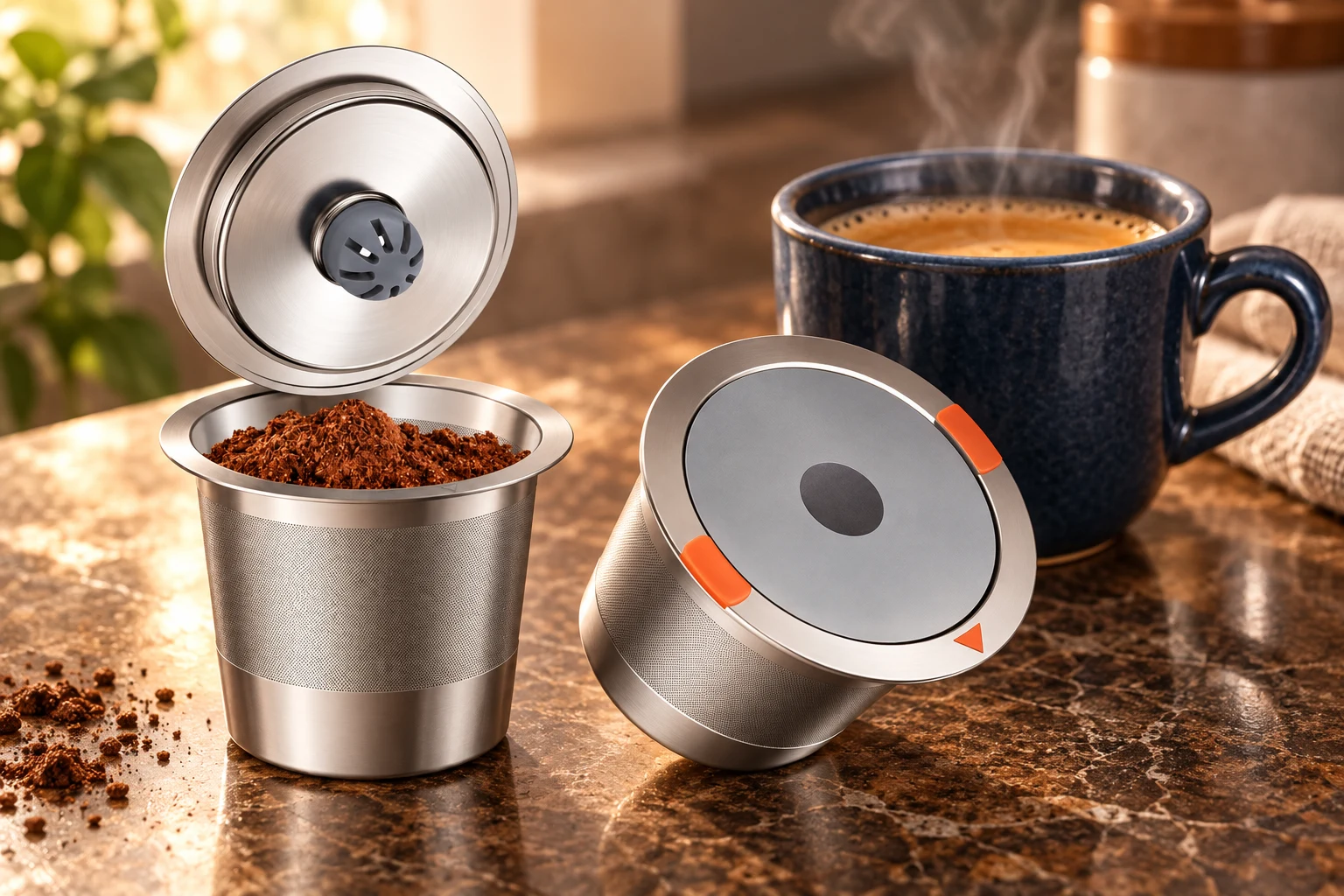 NOALTO Stainless Steel Reusable Coffee Pods
